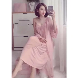 Set choàng ngủ tiểu thư cao cấp